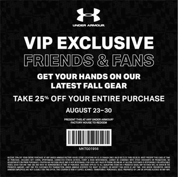 tanger under armor coupon